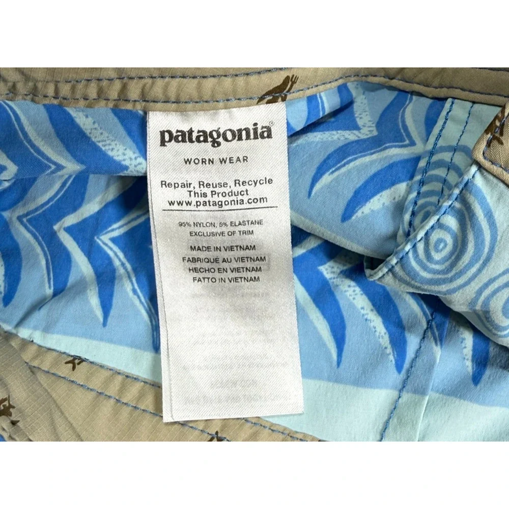 Patagonia Men's Scallop Wavefarer Boardshort Size 36 Stretch QuickDry Outdoor 9